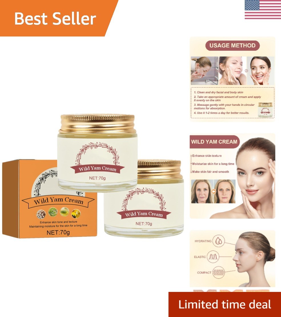 2Pcs Wild Yam Cream, Wild Yam Cream Organic for Women, Wild Yam Moisturizing ...