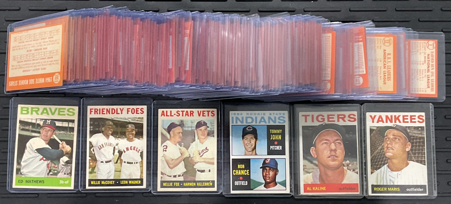 1964 TOPPS BASEBALL - 118 Top Loaded Cards - Loaded with 17 HOF's - Great Shape