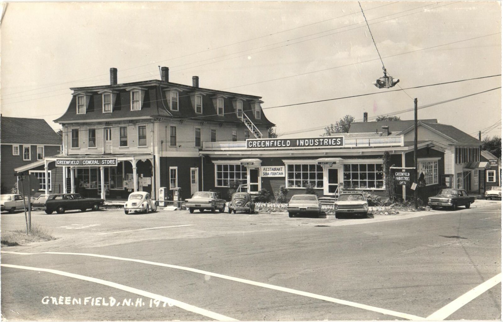Greenfield NH General Store & Industries RPPC Real Photo Postcard 1970s Posted Greenfield NH General Store & Industries RPPC Real Photo Postcard 1970s Posted