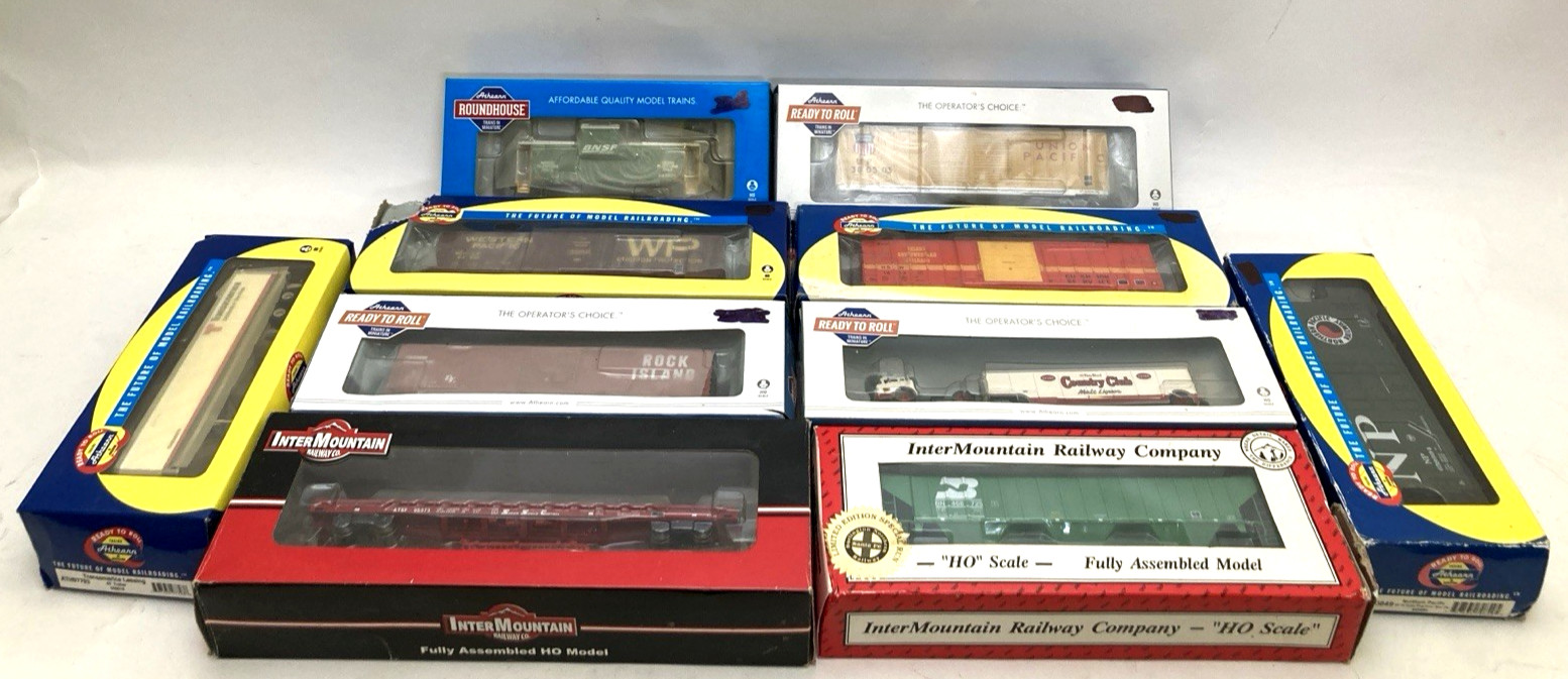 *Lot Of 10* HO Train Cars Semi Trailers Athearn InterMountain New Open Box *Lot Of 10* HO Train Cars Semi Trailers Athearn InterMountain New Open Box