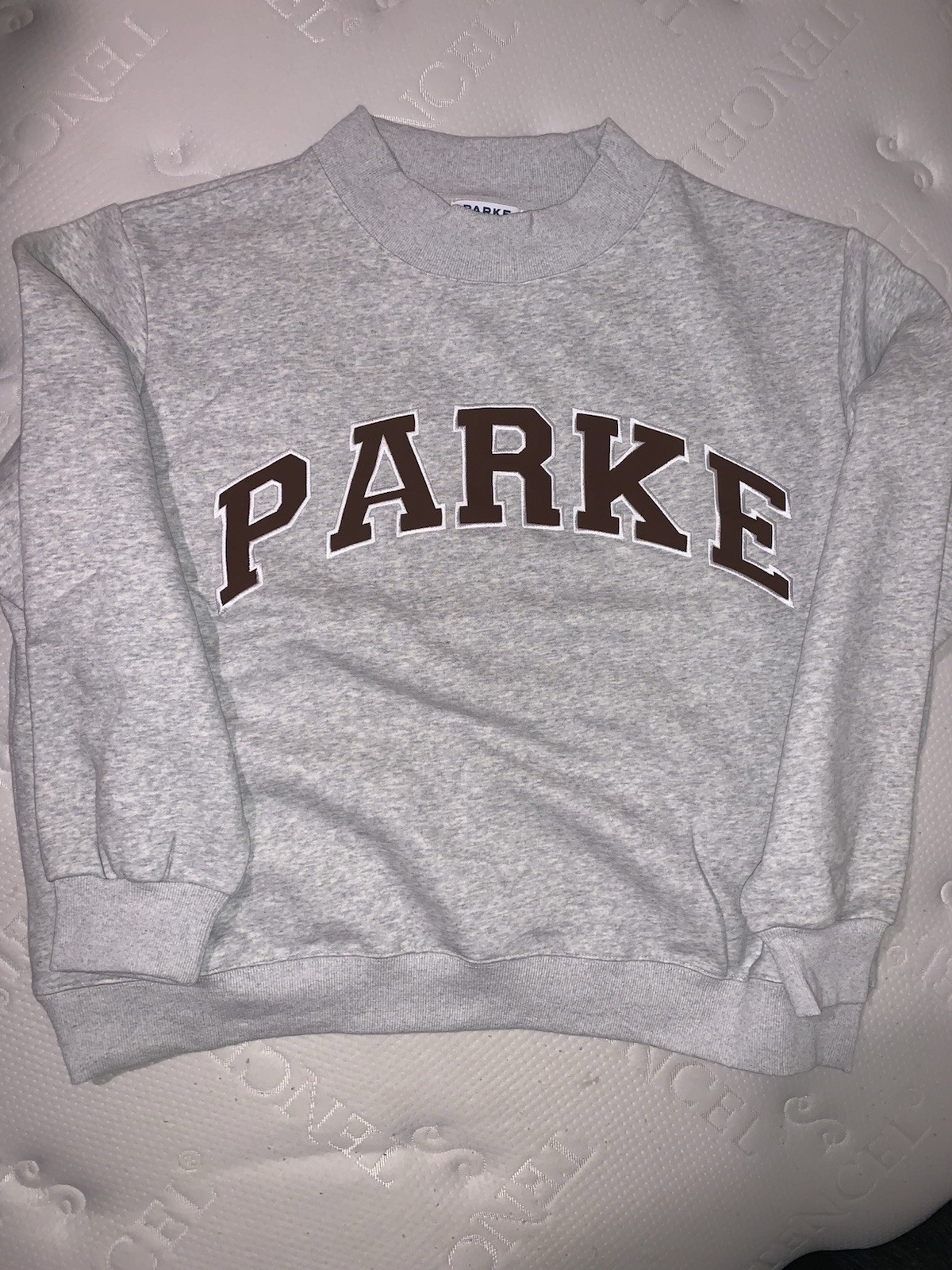 Parke Sweetheart Hearts Mockneck Sweatshirt Valentine\'s Day, Gray/Red, L/Xl Parke Sweetheart Hearts Mockneck Sweatshirt Valentine\'s Day, Gray/Red, L/Xl