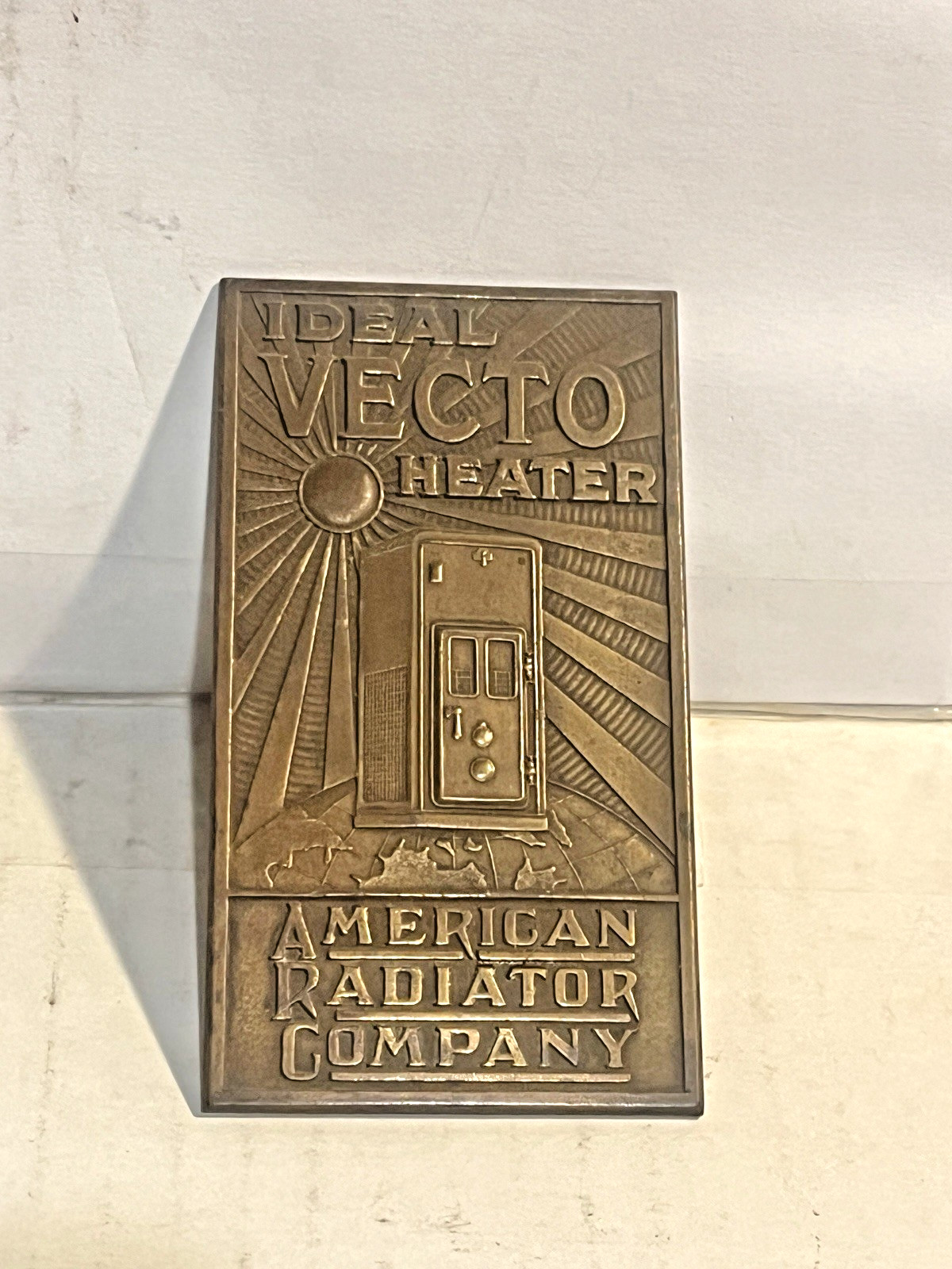 Antique Early 1900\'s, American Radiator Co. Vecto Heater Nameplate/Badge