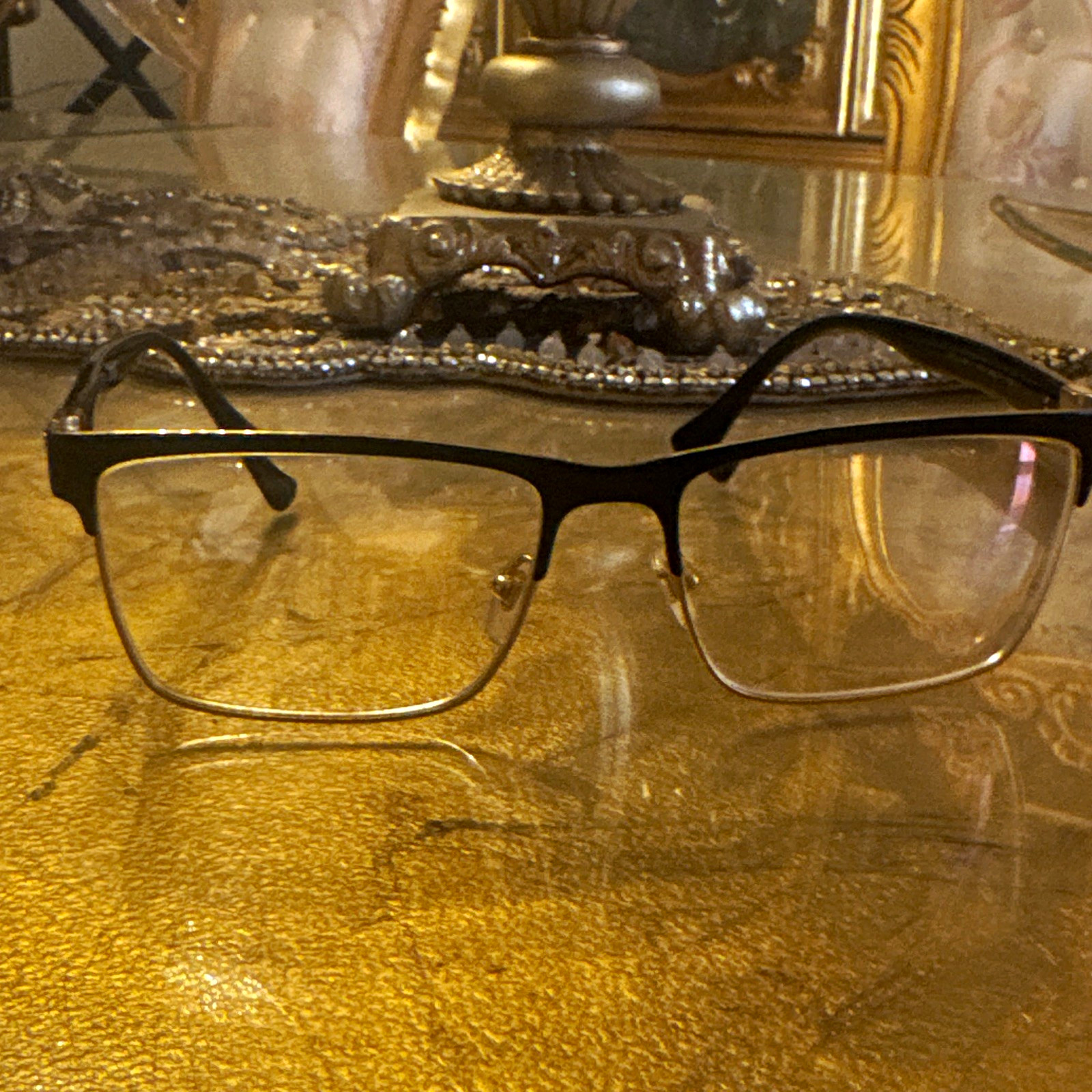 Versace MOD. 1285 Rectangular Full Rim Black Metal/Plastic Frames 58-17-150 Versace MOD. 1285 Rectangular Full Rim Black Metal/Plastic Frames 58-17-150