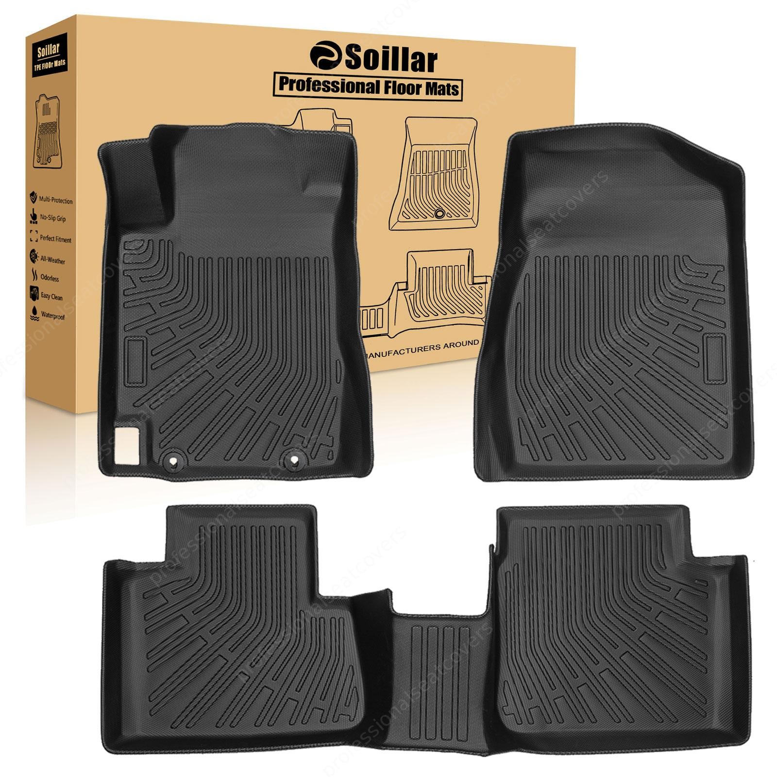 For 2001-2006 Toyota Camry TPE 3D Front & 2nd Row Floor Mats Liner Full Cover