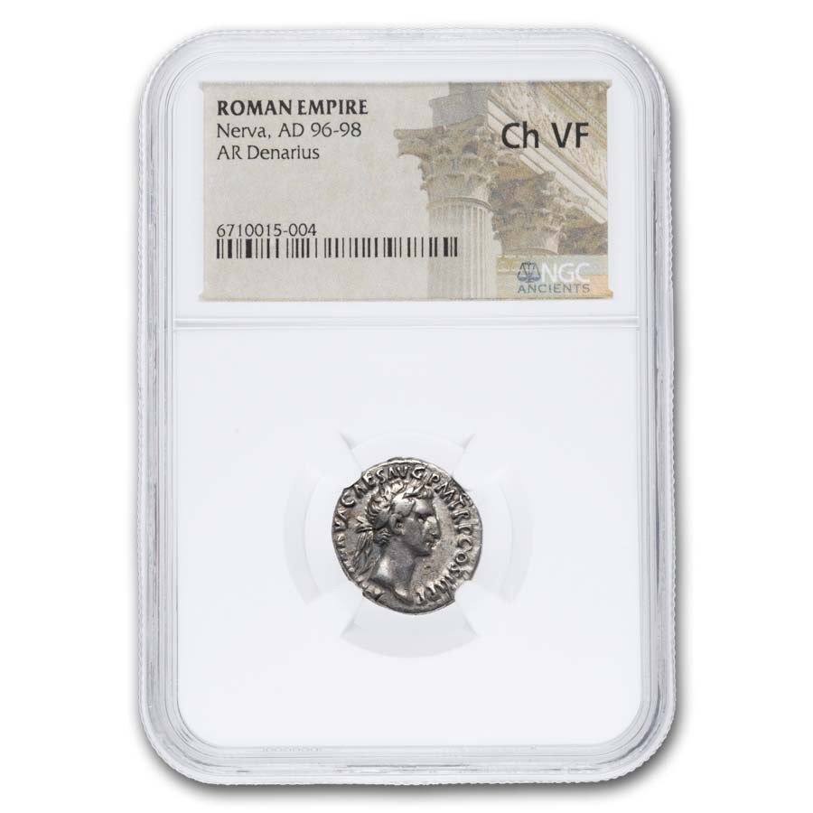 Roman Empire AR Denarius Nerva (96-98 AD) Ch VF NGC (Random) Roman Empire AR Denarius Nerva (96-98 AD) Ch VF NGC (Random)