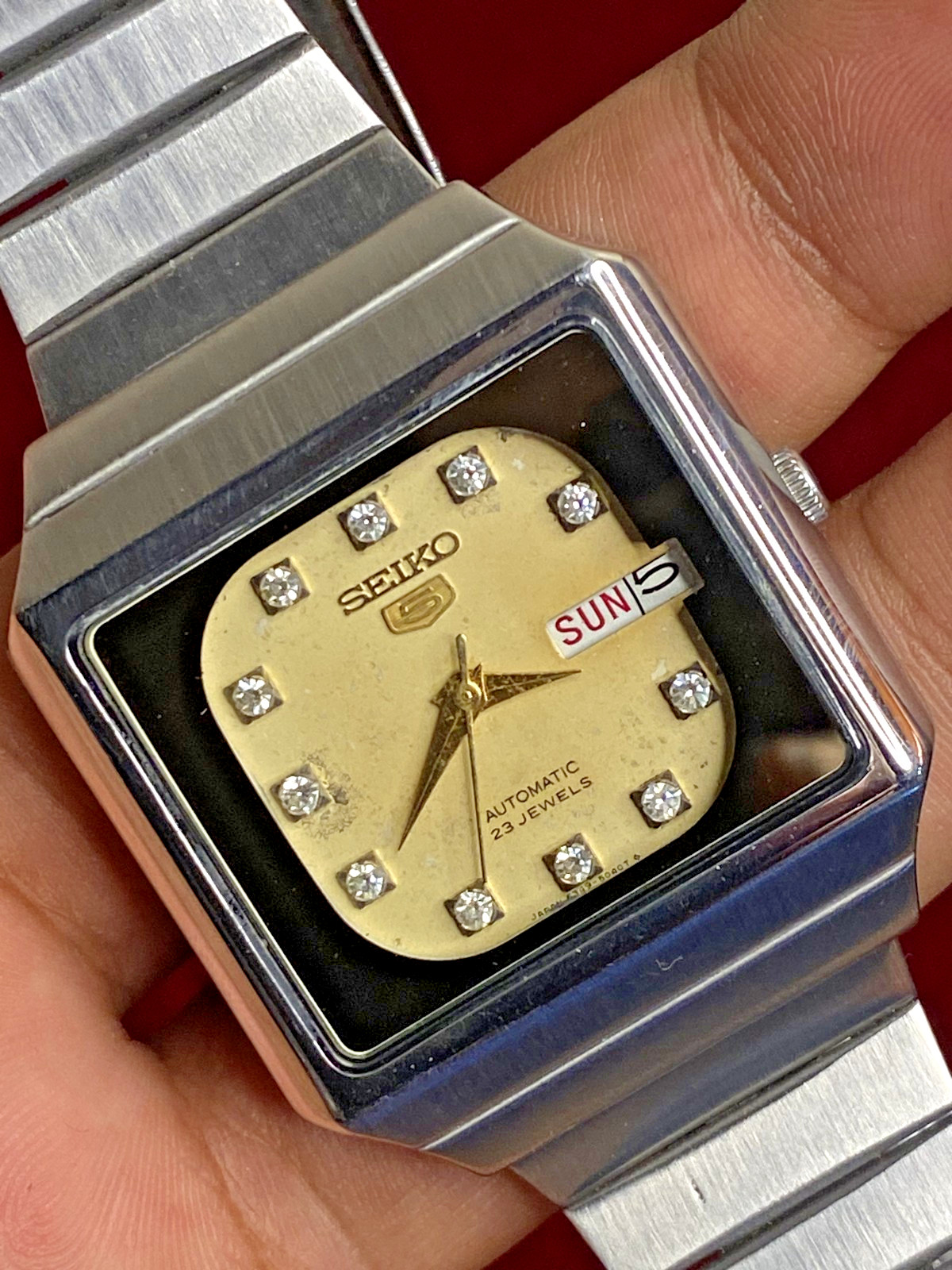 (Serviced) Rare Seiko 5 6309 Movement TV Dial Watch with Jewels 37x40mm - JAPAN (Serviced) Rare Seiko 5 6309 Movement TV Dial Watch with Jewels 37x40mm - JAPAN