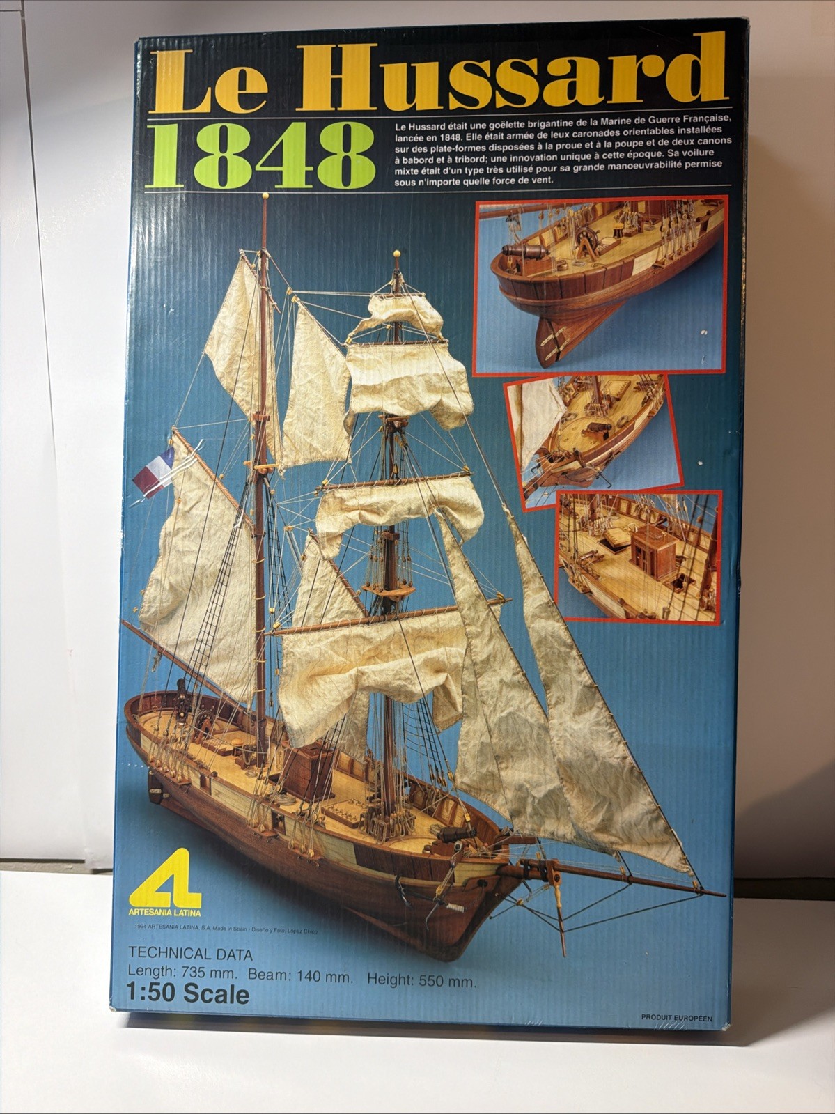 Artesania Latina H.M.S. Le Hussard 1848 1:50 Unassembled Not Painted Artesania Latina H.M.S. Le Hussard 1848 1:50 Unassembled Not Painted