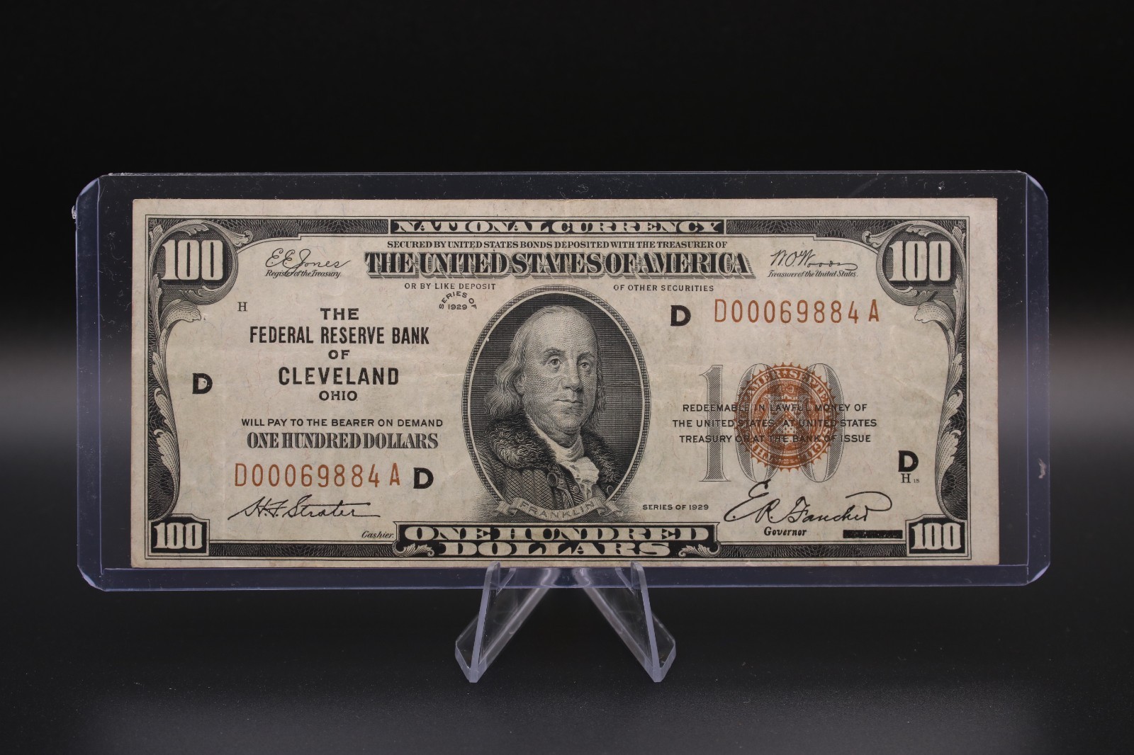 1929 $100 Federal Reserve Note Fr#1890 D Extremely Fine Circulated 1929 $100 Federal Reserve Note Fr#1890 D Extremely Fine Circulated