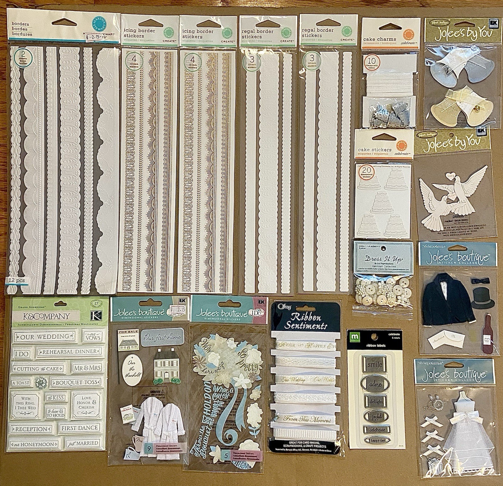 Scrapbooking Cardmaking WEDDING Stickers Jolee’s Boutique Martha Stewart Etc Scrapbooking Cardmaking WEDDING Stickers Jolee’s Boutique Martha Stewart Etc