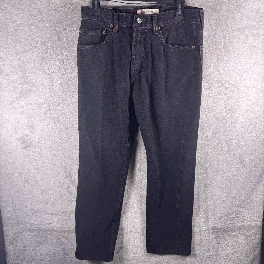 Vintage Levi\'s 505 Made in USA Black Denim Jeans - 33x32 2003 Y2K Vintage Levi\'s 505 Made in USA Black Denim Jeans - 33x32 2003 Y2K
