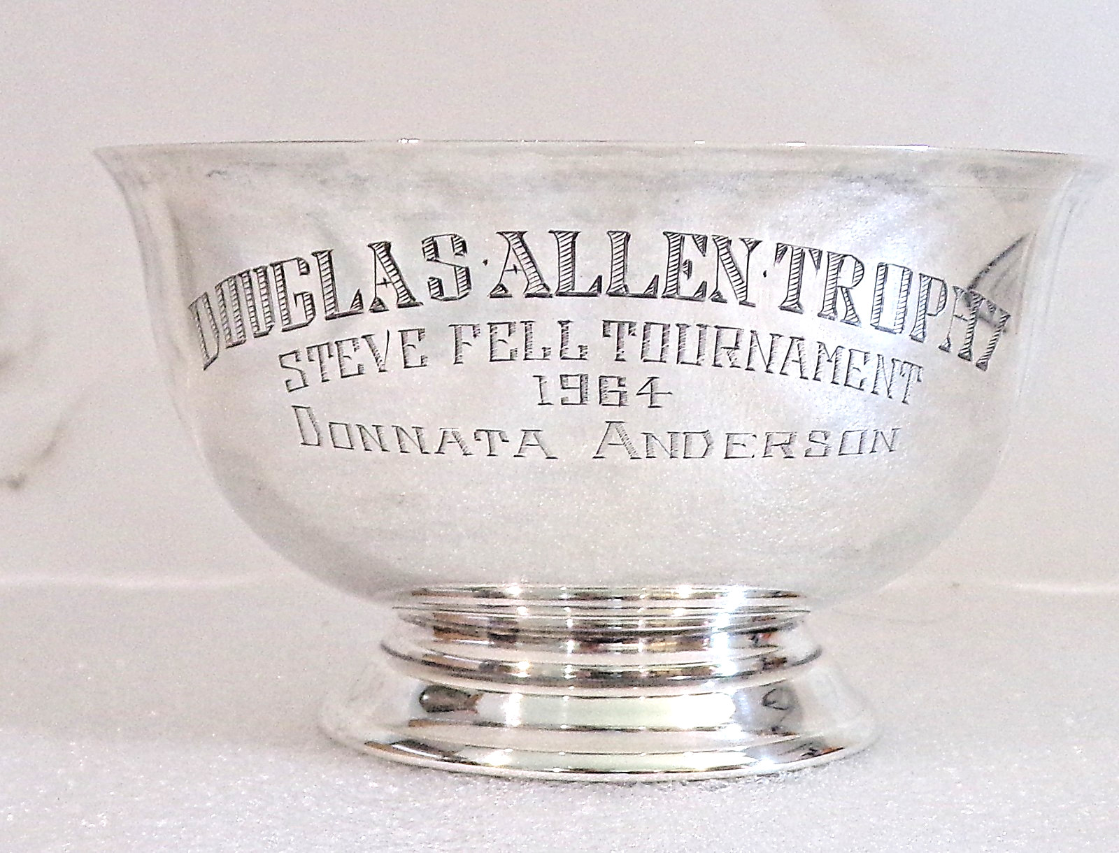 1964 Douglas Allen Trophy Steve Fell Tournament Gorham Sterling Silver Bowl