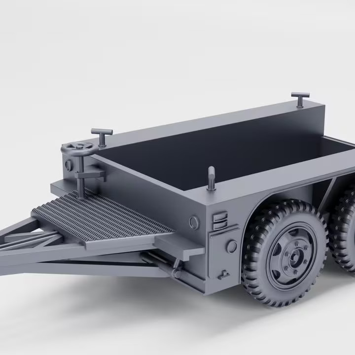 28mm-Resin Printed M7 Trailer Tandem axle (2-ton, 4 wheeled) (US, WW2) 28mm-Resin Printed M7 Trailer Tandem axle (2-ton, 4 wheeled) (US, WW2)