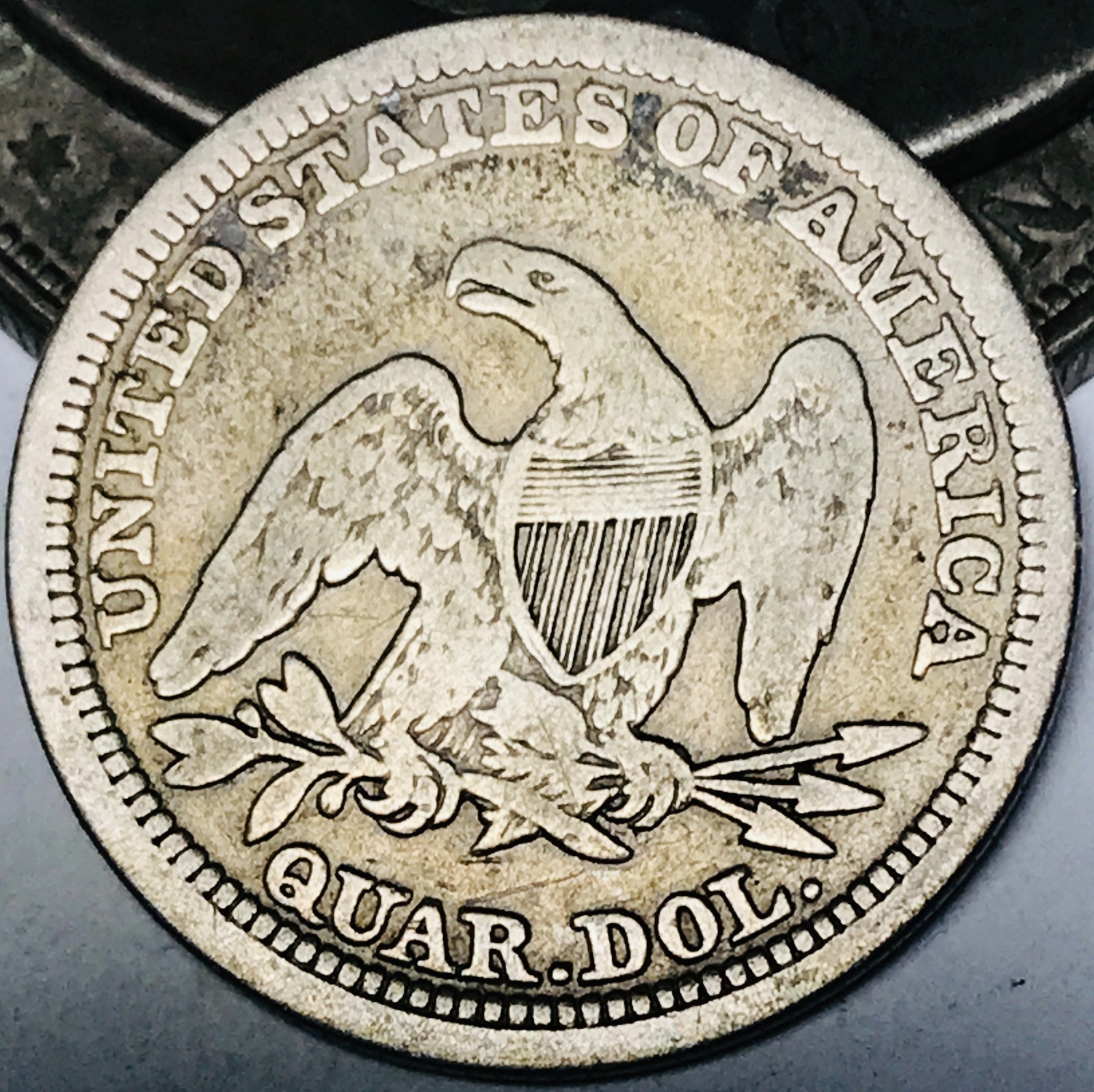 1858 Seated Liberty Quarter 25C Ungraded 90% Silver US Coin CC31791 1858 Seated Liberty Quarter 25C Ungraded 90% Silver US Coin CC31791