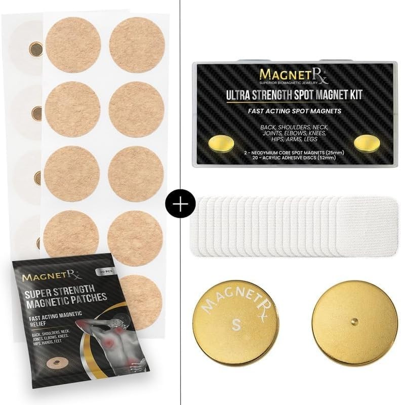 MagnetRX Magnetic Patches and Spot Magnet Bundle Ultra Strength Magnets