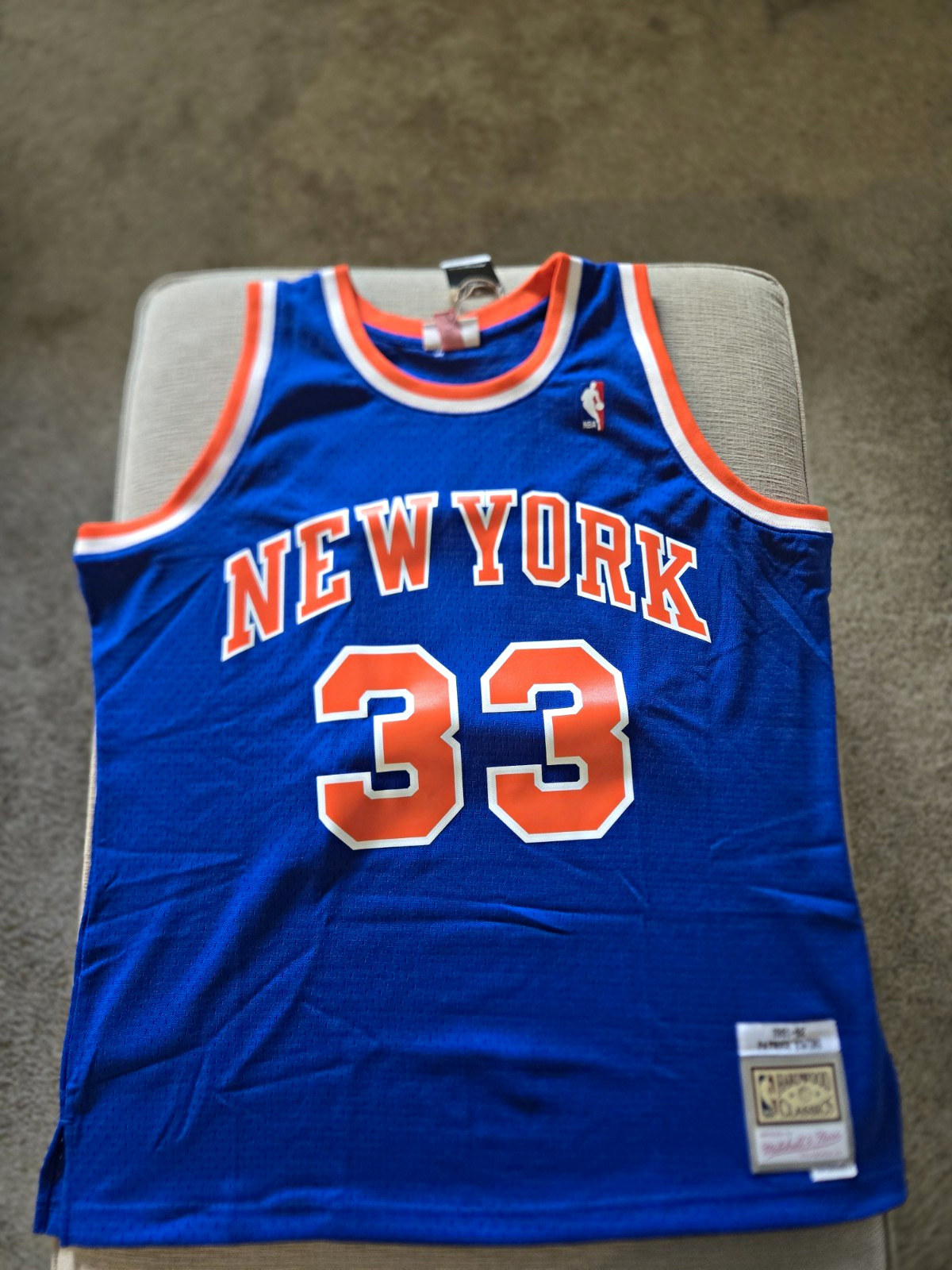 Mitchell & Ness New York Knicks Patrick Ewing #33 1991-92 Blue Jersey NBA