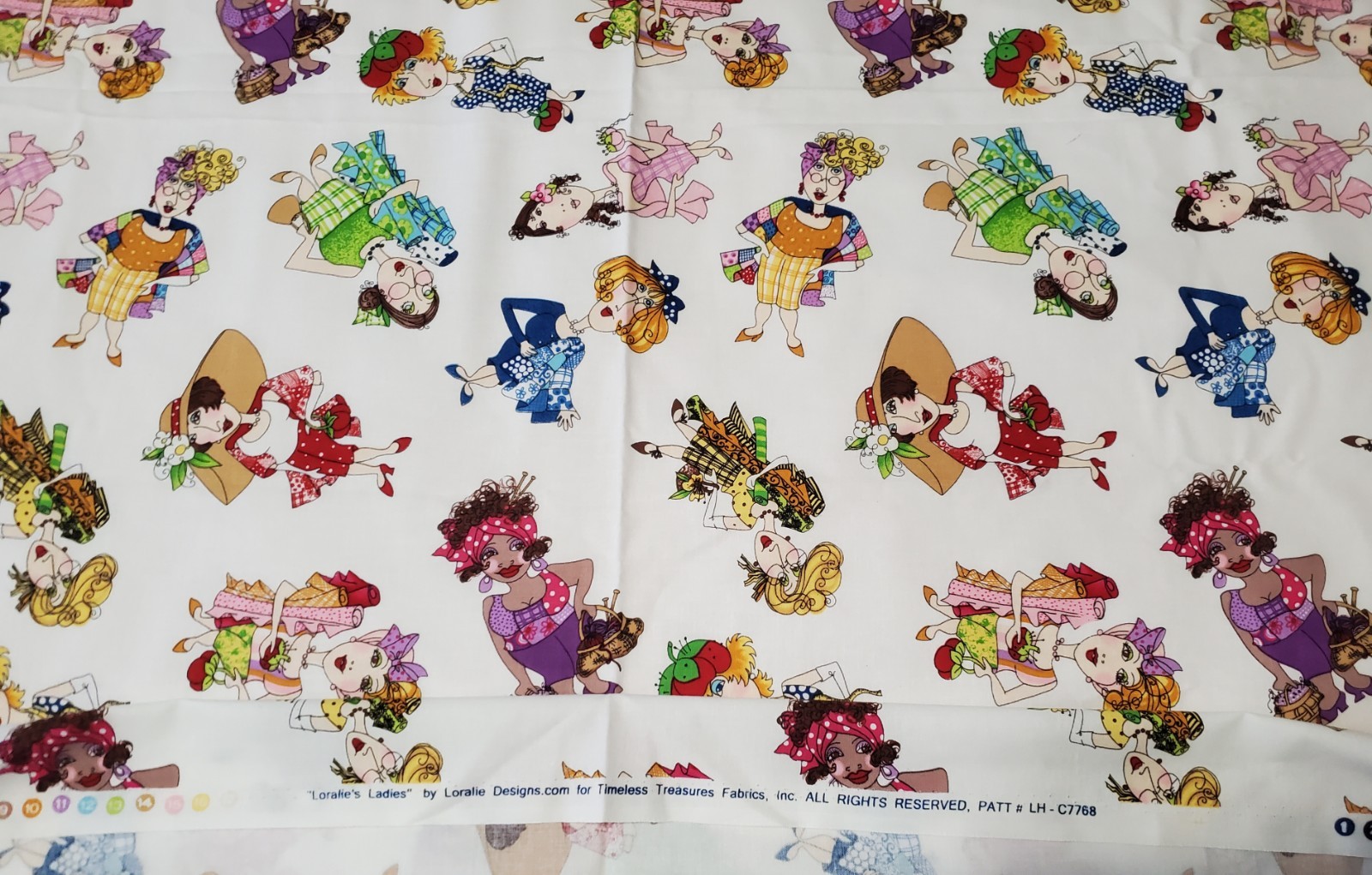 RARE OOP 2 Y Loralie\'s Ladies Fabric Loralie Harris Timeless Treasures LH-C7768 RARE OOP 2 Y Loralie\'s Ladies Fabric Loralie Harris Timeless Treasures LH-C7768