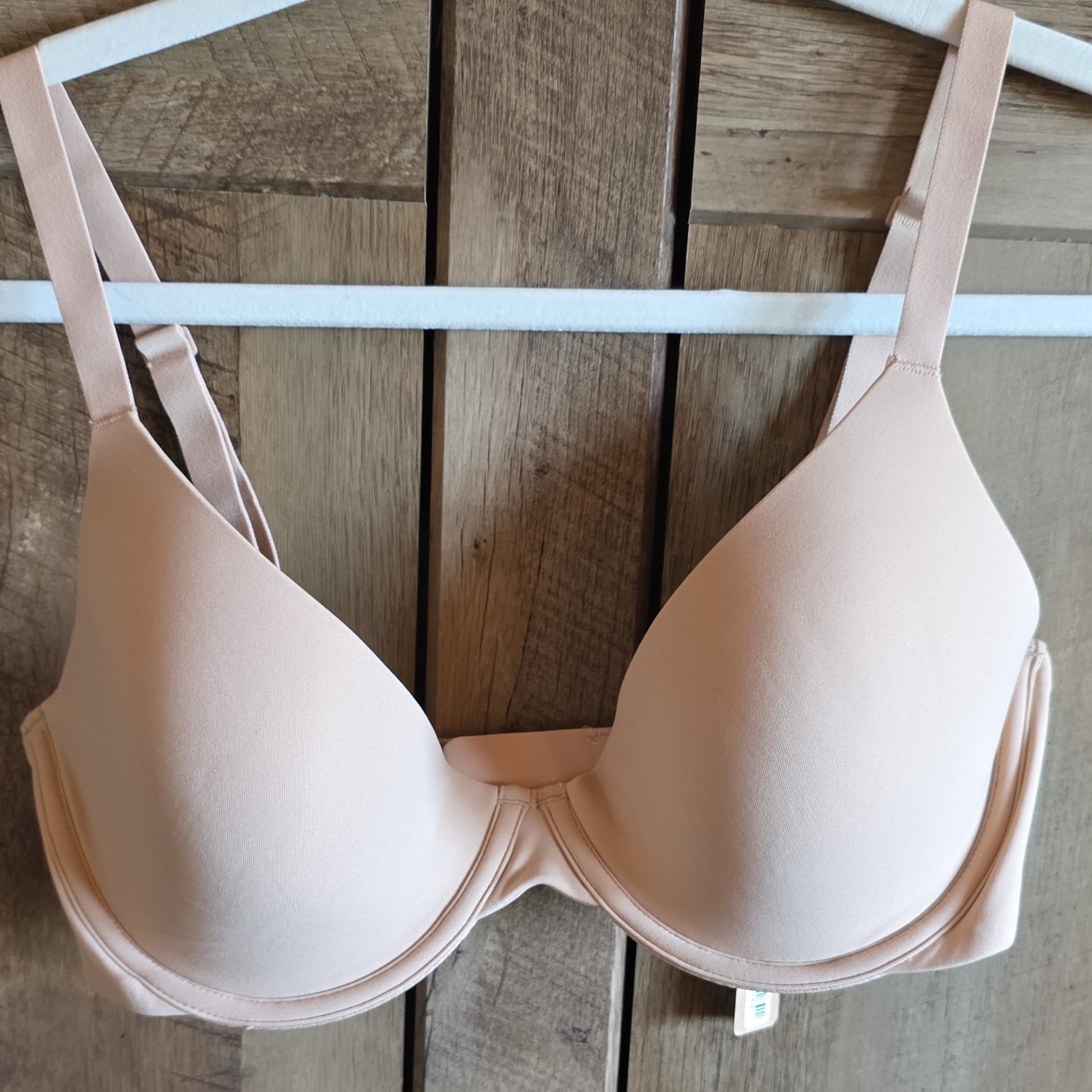 SKIMS Fits Everybody Plunge Underwire Bra, Beige, Women’s 34DD RN158973
