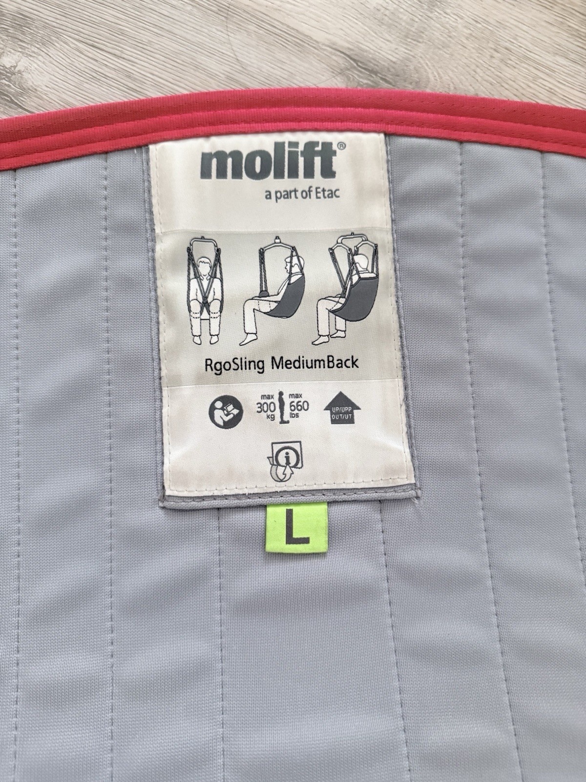 Etac Molift RgoSling Medium Back Patient Sling Size L Etac Molift RgoSling Medium Back Patient Sling Size L