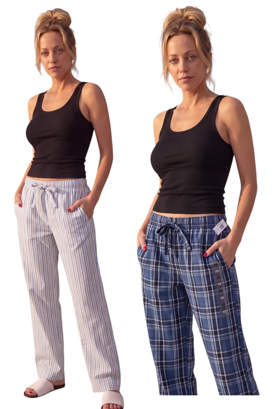 Gap Poplin Pajama Pants - Soft Cotton - 2 pockets - elastic waist - 2 Button Fly Gap Poplin Pajama Pants - Soft Cotton - 2 pockets - elastic waist - 2 Button Fly