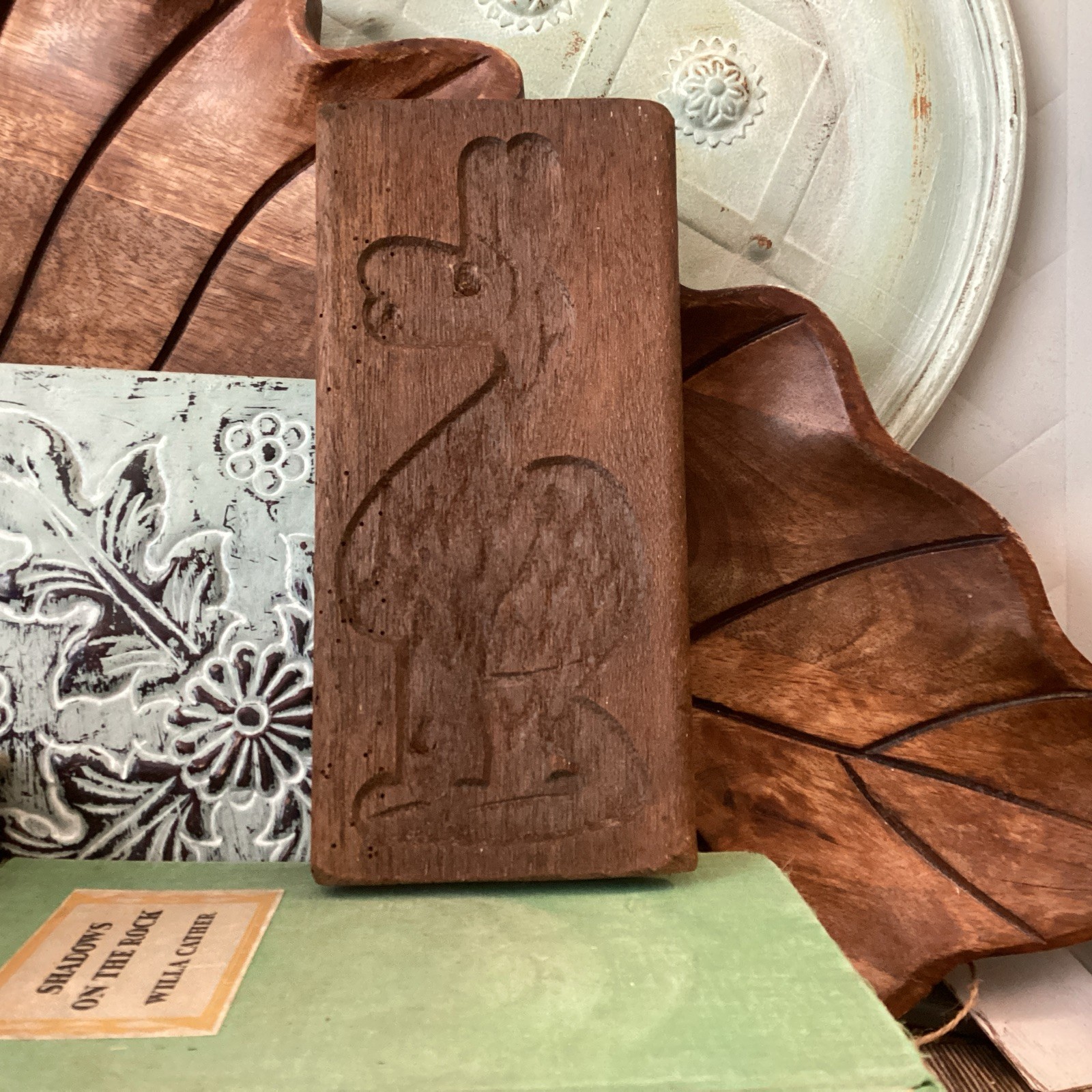 Vintage Dutch Wooden Cookie Mold Carved llama Alpaca Rustic Kitchen Decor Folk Vintage Dutch Wooden Cookie Mold Carved llama Alpaca Rustic Kitchen Decor Folk