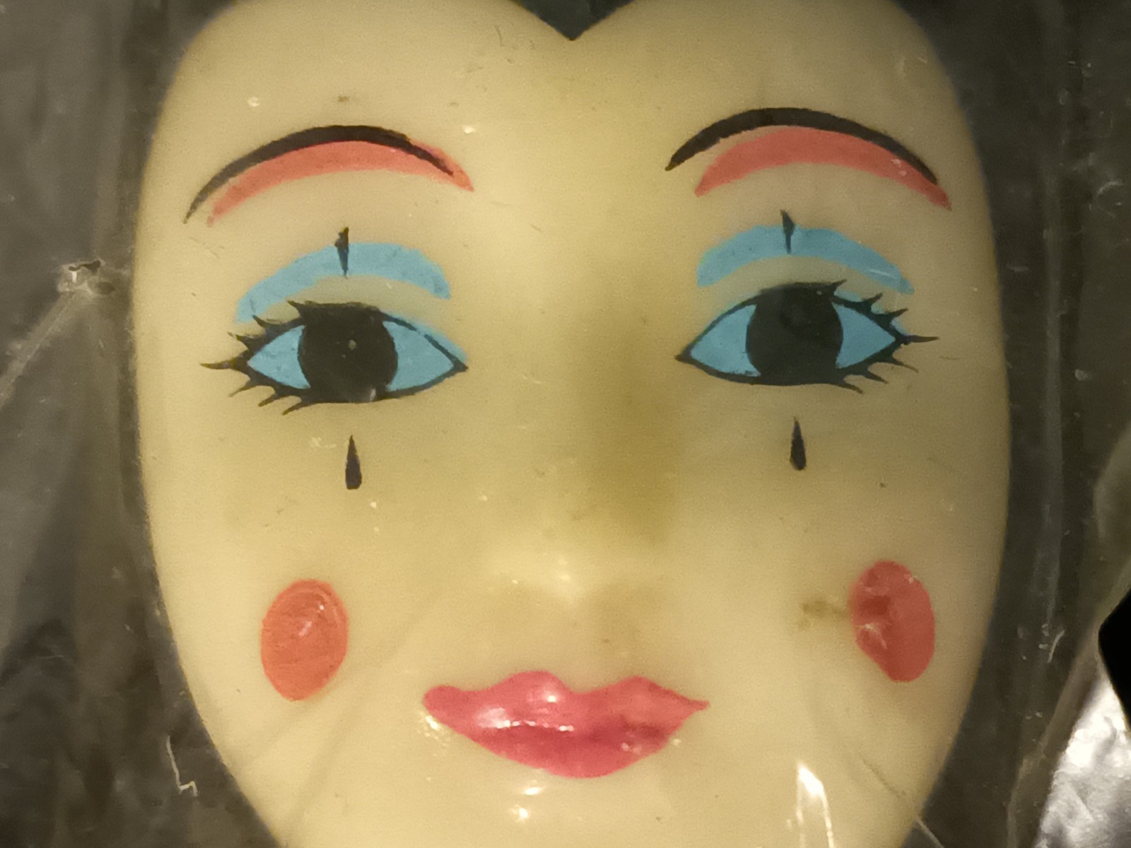 Vintage Face Mask Hand Painted Fridge Magnet