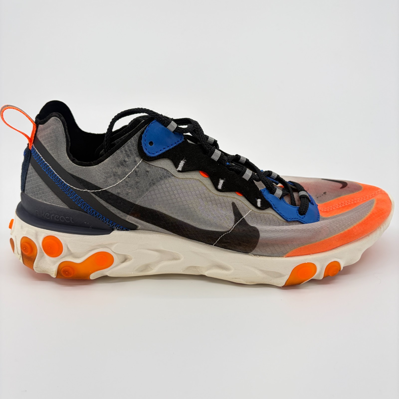 Nike React Element 87 Mens Size 9.5 Gray Orange Athletic Running Shoes Sneakers Nike React Element 87 Mens Size 9.5 Gray Orange Athletic Running Shoes Sneakers