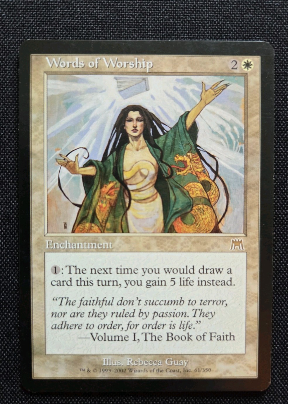 MTG - Words of Worship - Onslaught - Moderate Play - Rare #61 Non Foil MTG - Words of Worship - Onslaught - Moderate Play - Rare #61 Non Foil