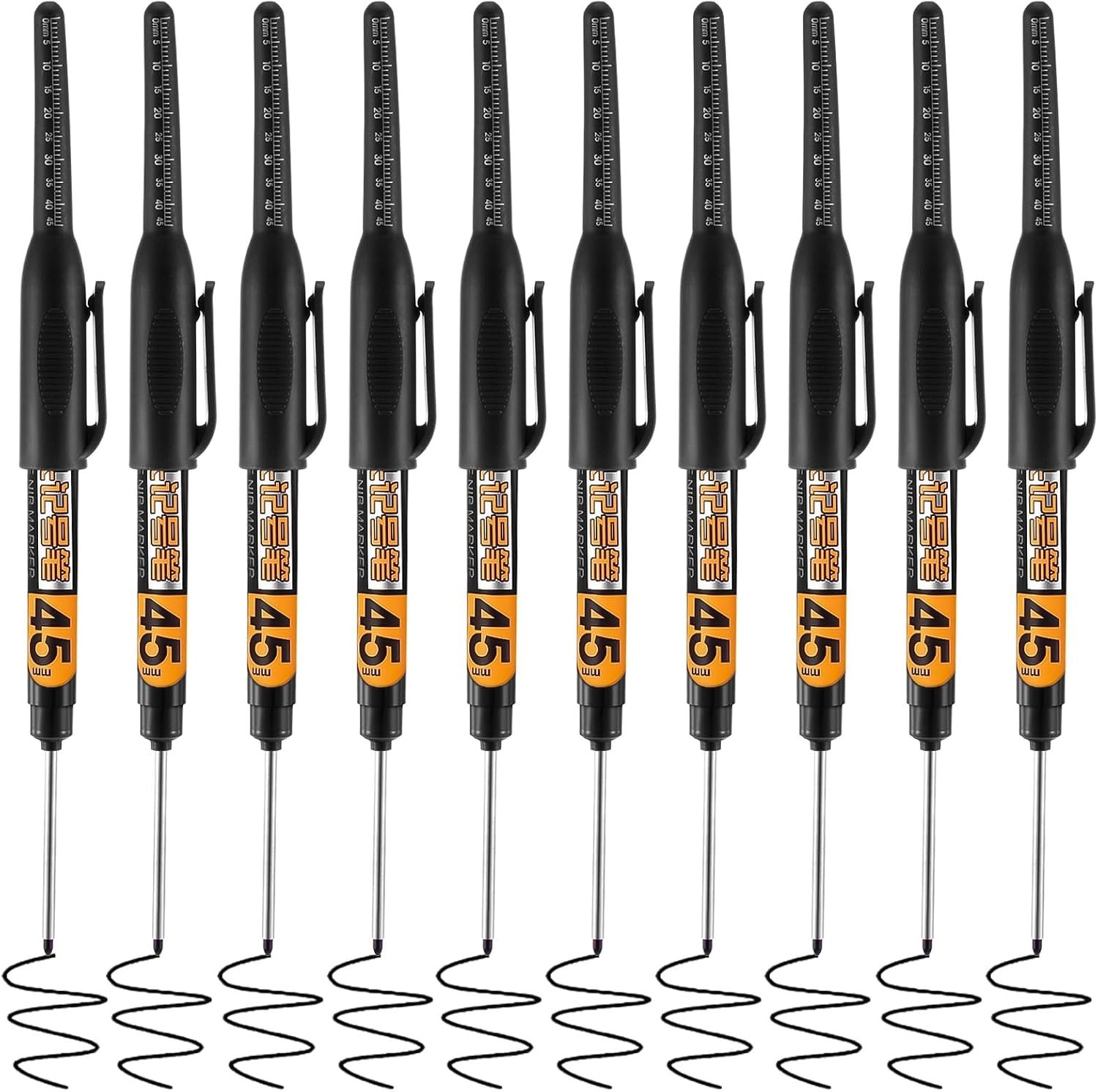 10 Pcs Deep Reach Markers Long Head Deep Hole Marker Pens 45Mm Long Nose Marker 10 Pcs Deep Reach Markers Long Head Deep Hole Marker Pens 45Mm Long Nose Marker