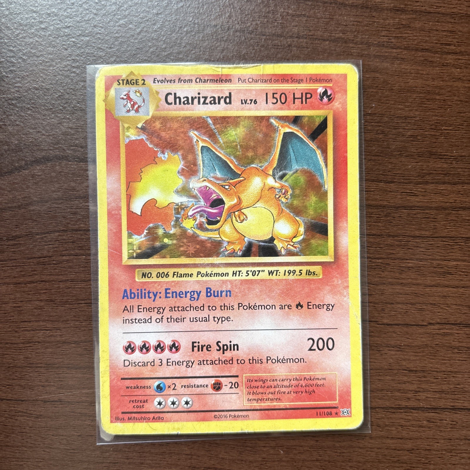 Charizard 11/108 XY Evolutions Holo Rare 2016 English Charizard 11/108 XY Evolutions Holo Rare 2016 English