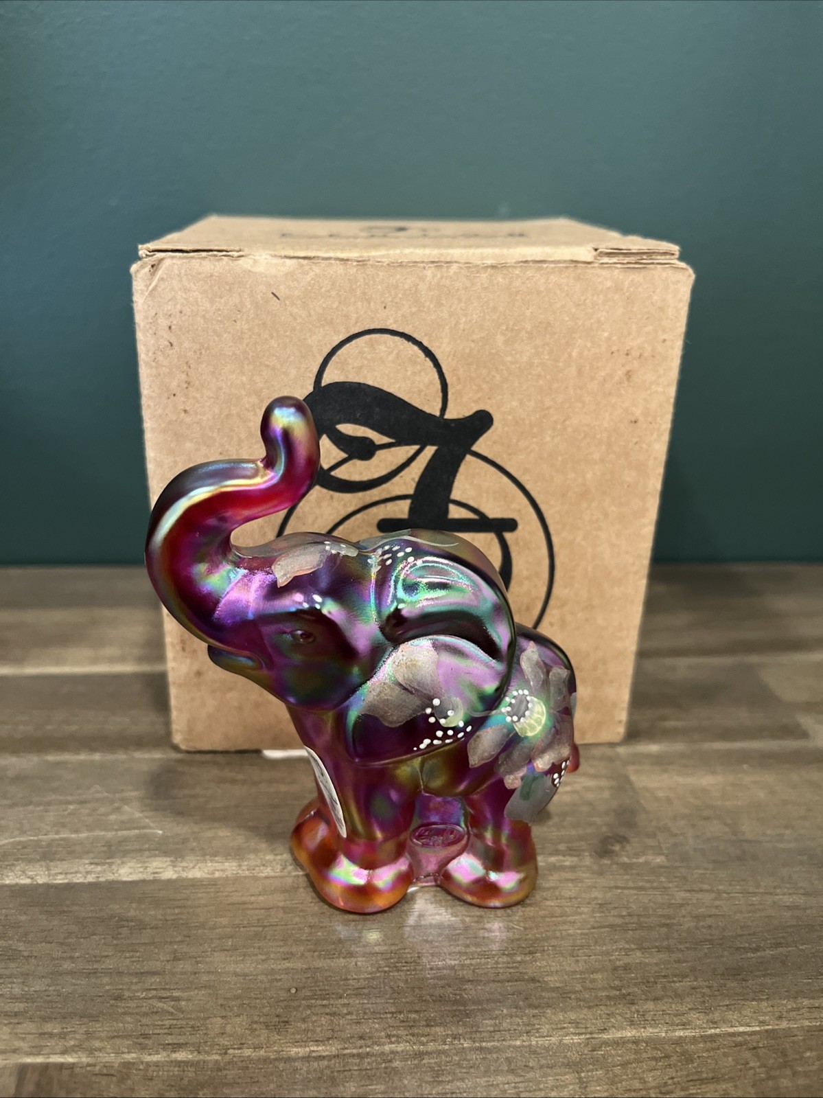 Vintage Fenton Amberina Elephant Figurine Vintage Fenton Amberina Elephant Figurine
