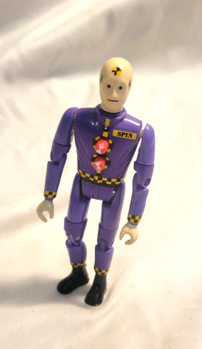 Crash Test Dummies SPIN explodes on impact figure Purple TYCO