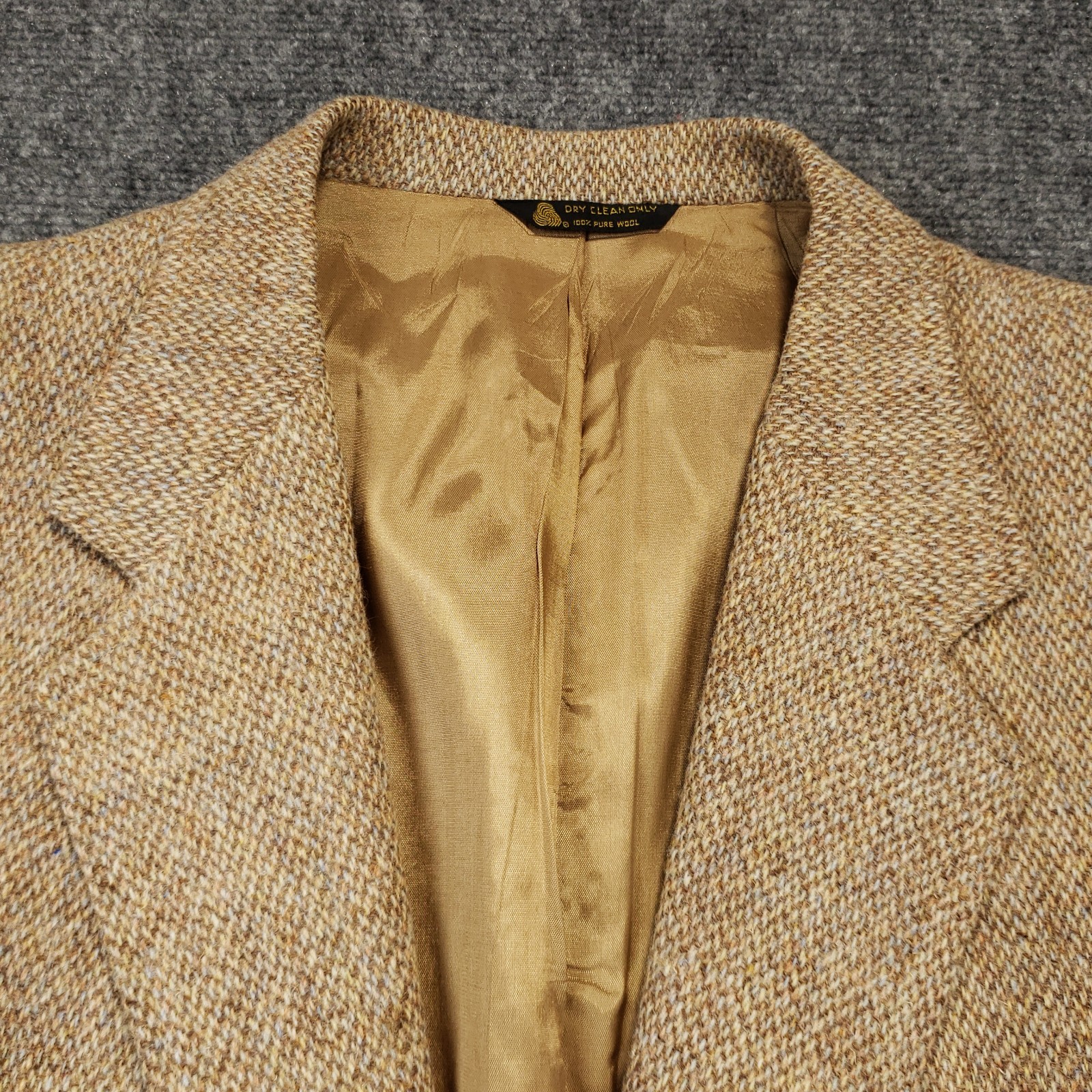 Harris Tweed Kuppenheimer Vintage Blazer Mens 46L Wool Two Button Single Vented