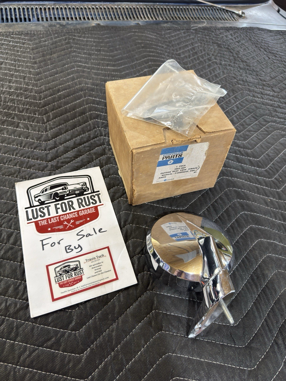 1968 Chrysler Imperial Passenger Door Mirror NOS Rare 1968 Chrysler Imperial Passenger Door Mirror NOS Rare