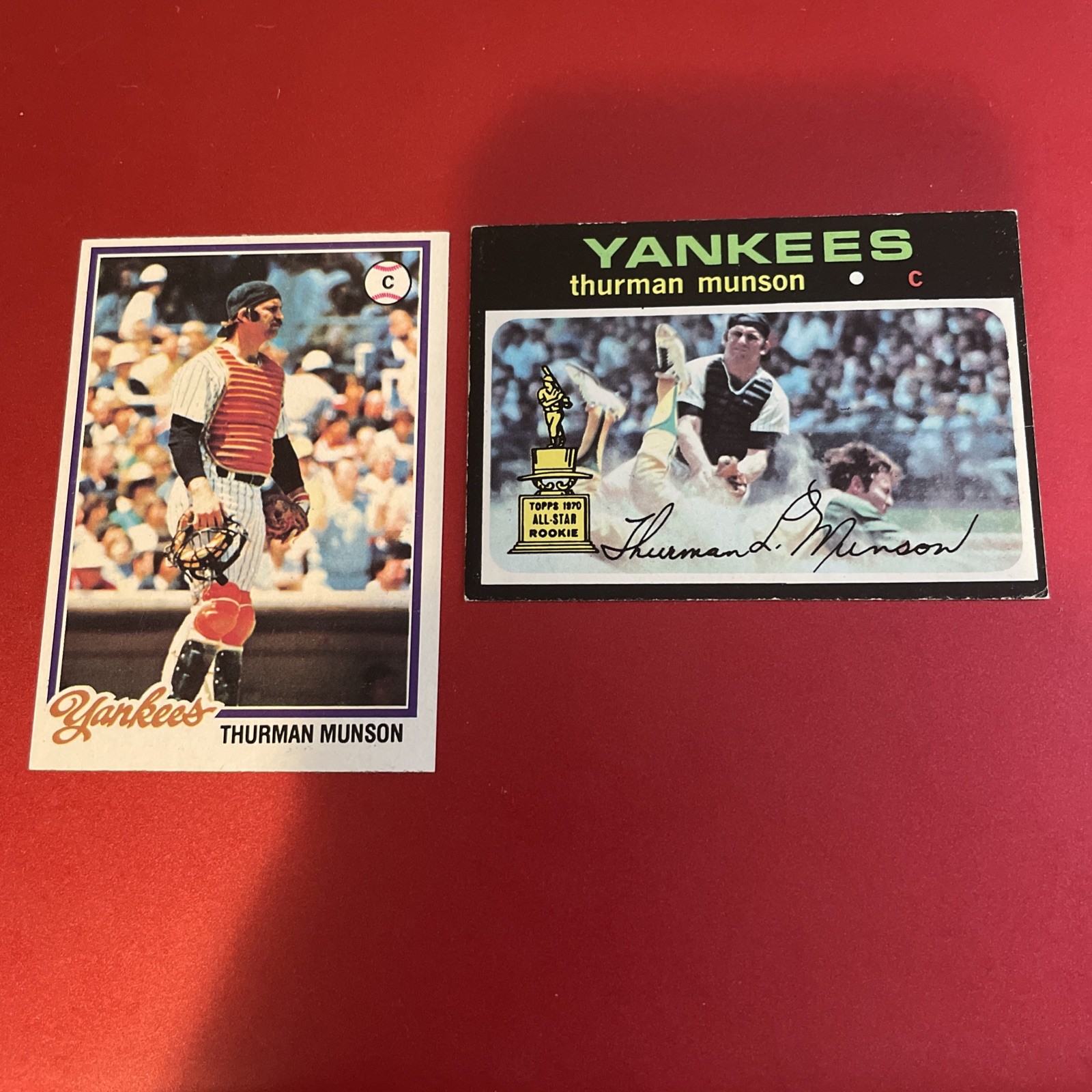 1971 Topps - #5 Thurman Munson and 1978 Topps - #60 Thurman Munson 1971 Topps - #5 Thurman Munson and 1978 Topps - #60 Thurman Munson