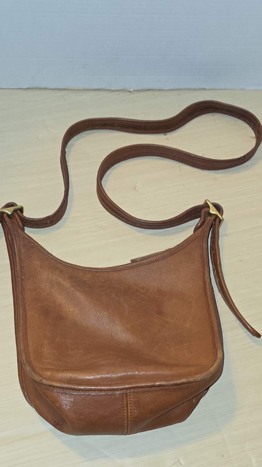 Vintage COACH 9950 Camel Brown Leather Shoulder Bag Janice Glove-Tanned Read Des Vintage COACH 9950 Camel Brown Leather Shoulder Bag Janice Glove-Tanned Read Des