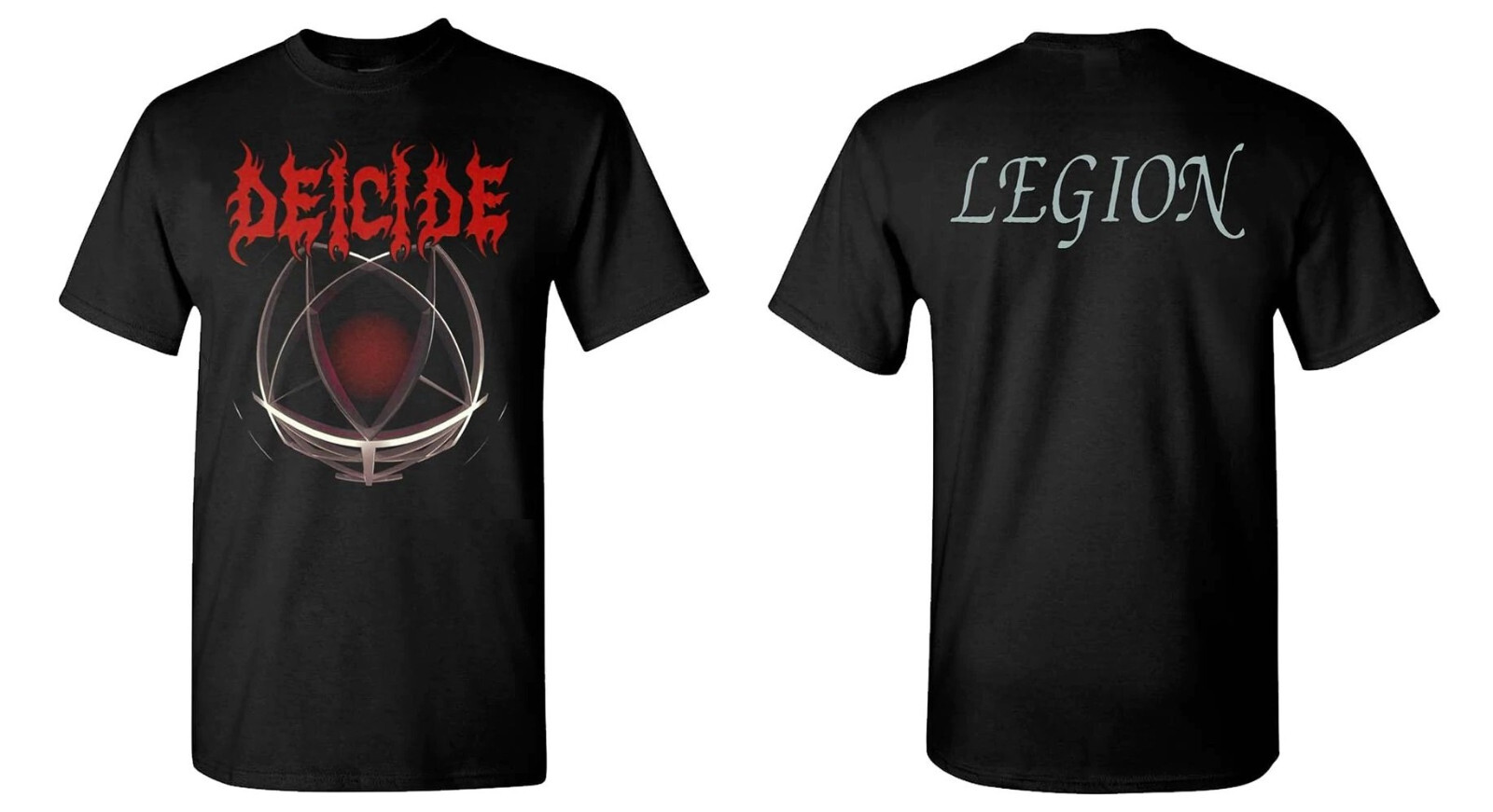 DEICIDE cd cvr LEGION Official 2-Sided SHIRT Size MED New death metal DEICIDE cd cvr LEGION Official 2-Sided SHIRT Size MED New death metal