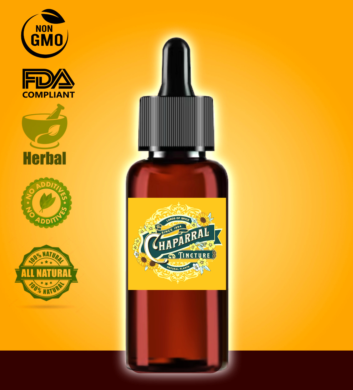 Chaparral Extract Liquid Tincture Organic Chaparral (Larrea tridentata) USA Chaparral Extract Liquid Tincture Organic Chaparral (Larrea tridentata) USA
