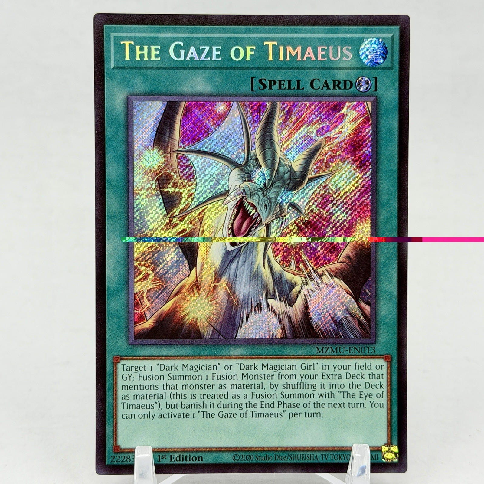 The Gaze of Timaeus MZMU-EN013 Secret Rare 1st Edition Yugioh The Gaze of Timaeus MZMU-EN013 Secret Rare 1st Edition Yugioh