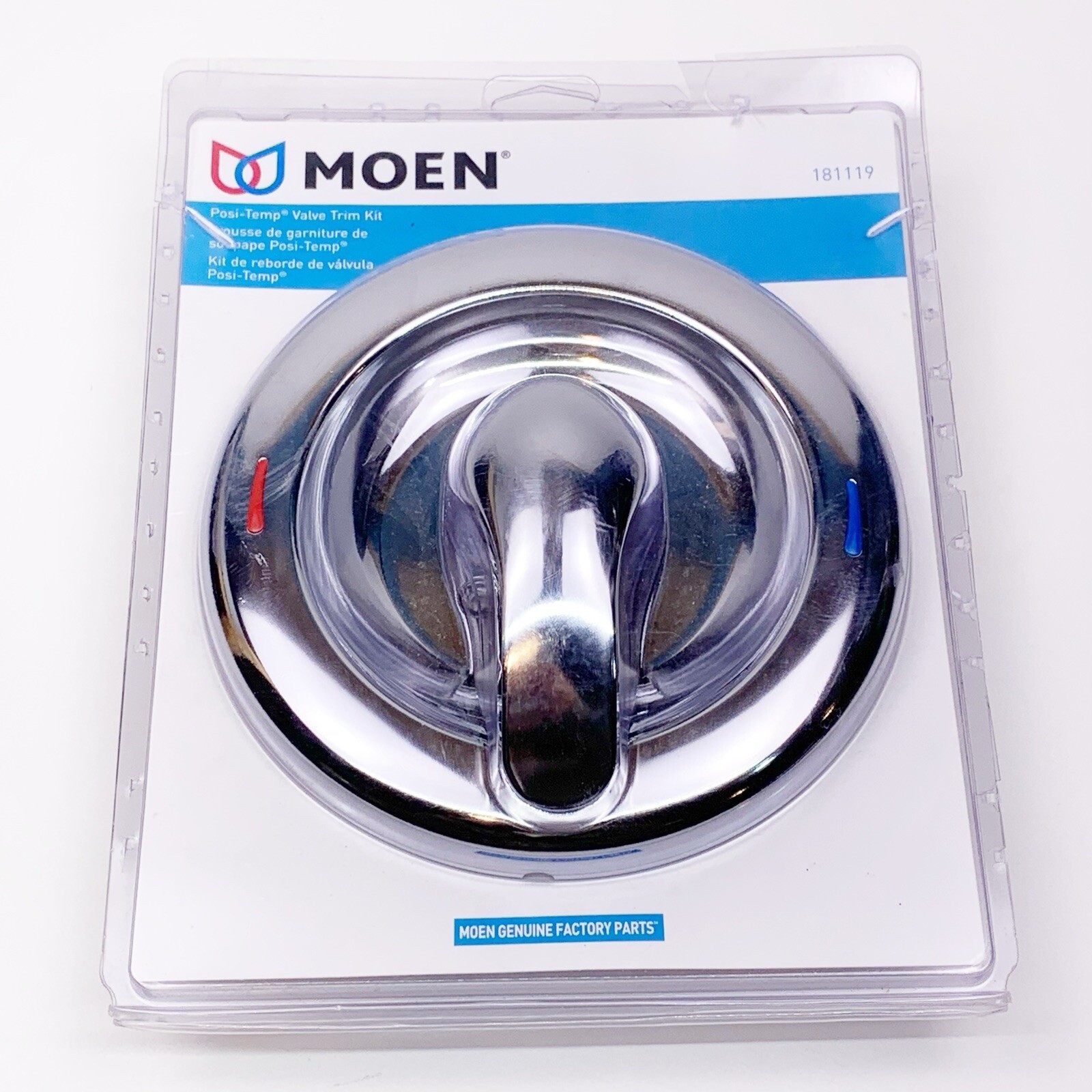 MOEN Chateau Lever Posi-Temp 1-Handle Shower Valve Trim Kit Chrome 181119 NEW