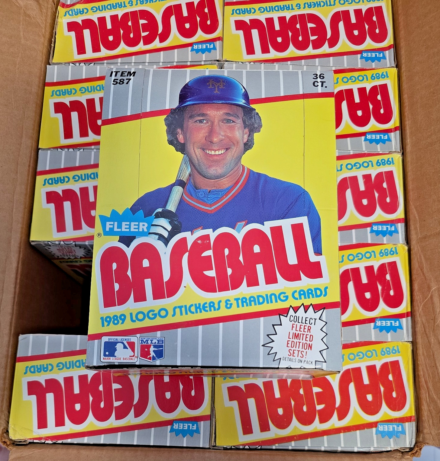 1989 FLEER BASEBALL BOX 36 Packs ~ GRIFFEY Jr , Randy JOHNSON rookies 1989 FLEER BASEBALL BOX 36 Packs ~ GRIFFEY Jr , Randy JOHNSON rookies