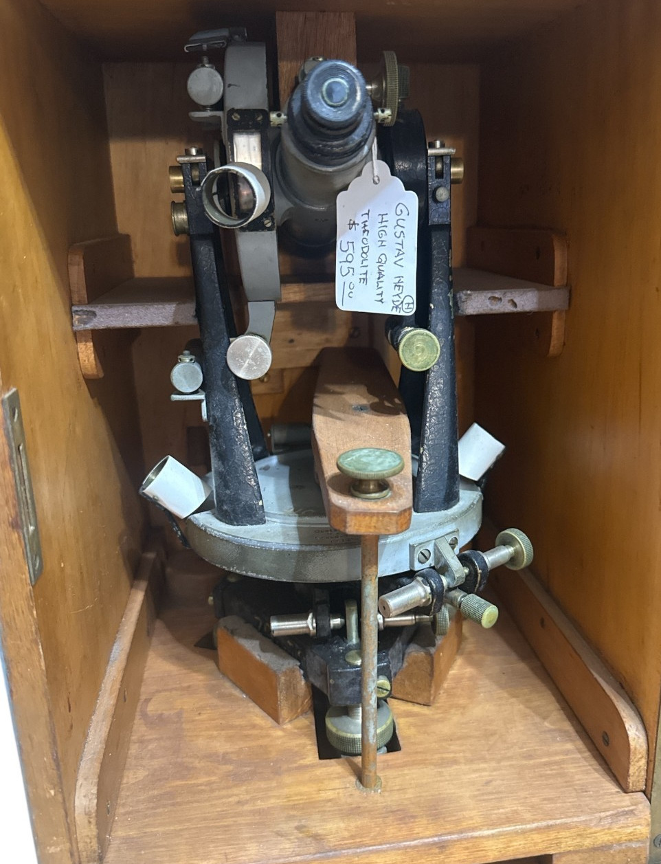 Antique Gustav Heyde Surveyors Transit Compass Scope Theodolite/Original Case Antique Gustav Heyde Surveyors Transit Compass Scope Theodolite/Original Case