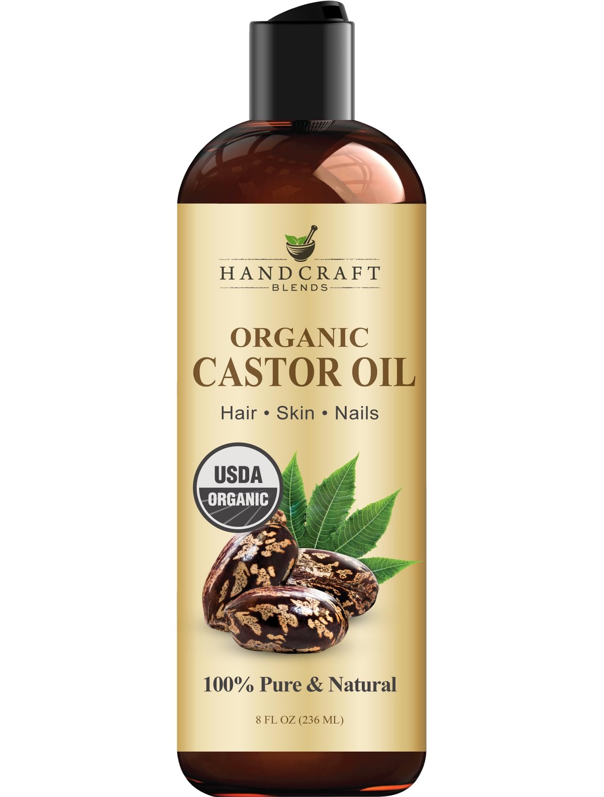 Handcraft Blends Organic Castor Oil - 8 Fl Oz