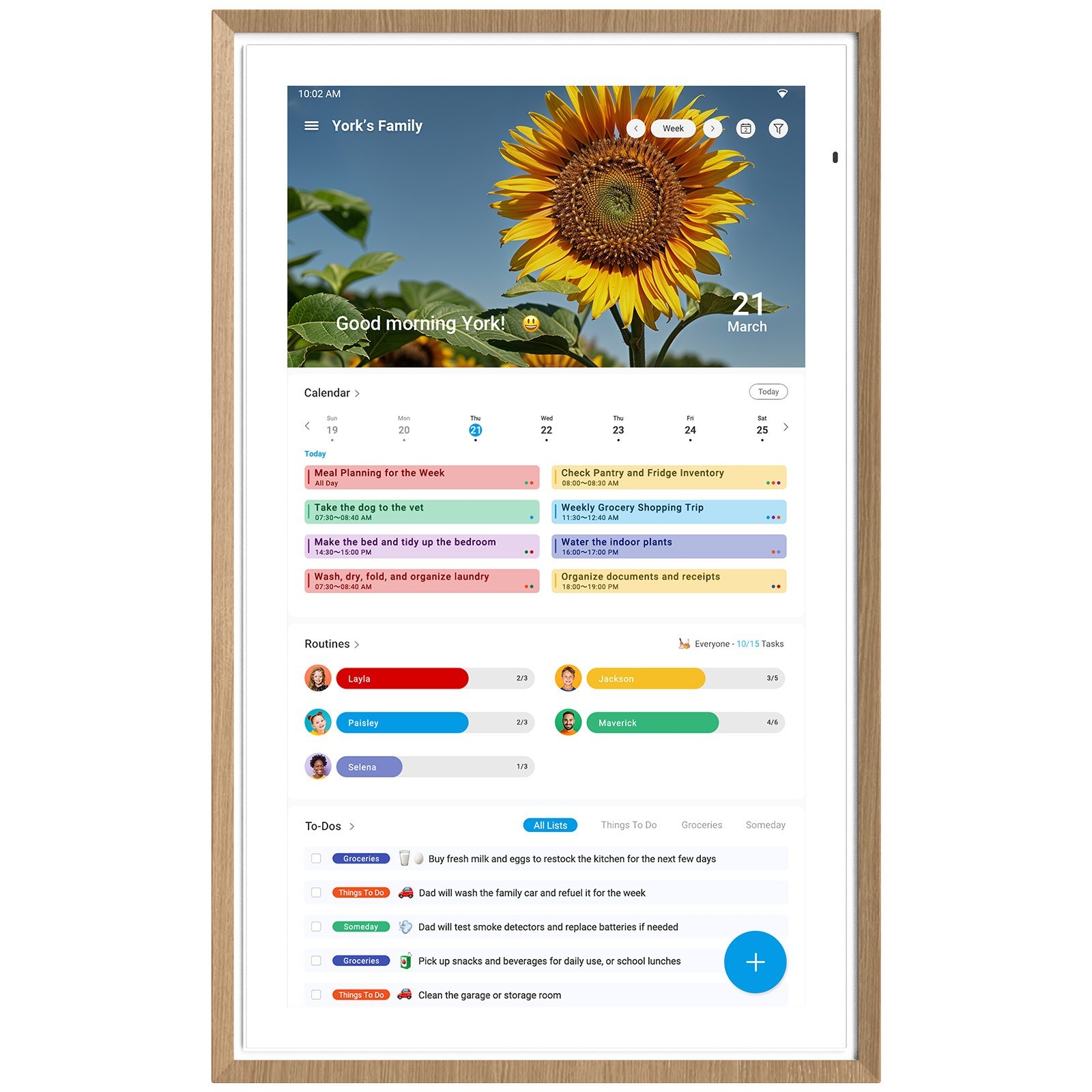 ApoloSign 15.6 inch Digital Calendar Family Wall Planner (Certified Refurbished)
