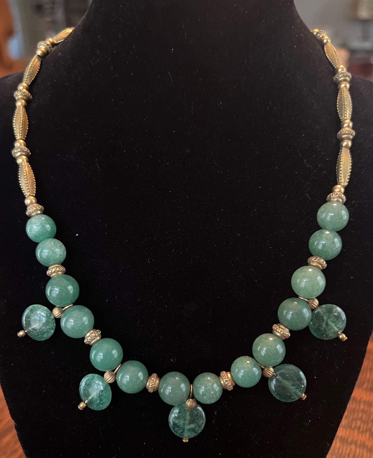 Etruscan style aventurine necklace by Antiquities Etruscan style aventurine necklace by Antiquities