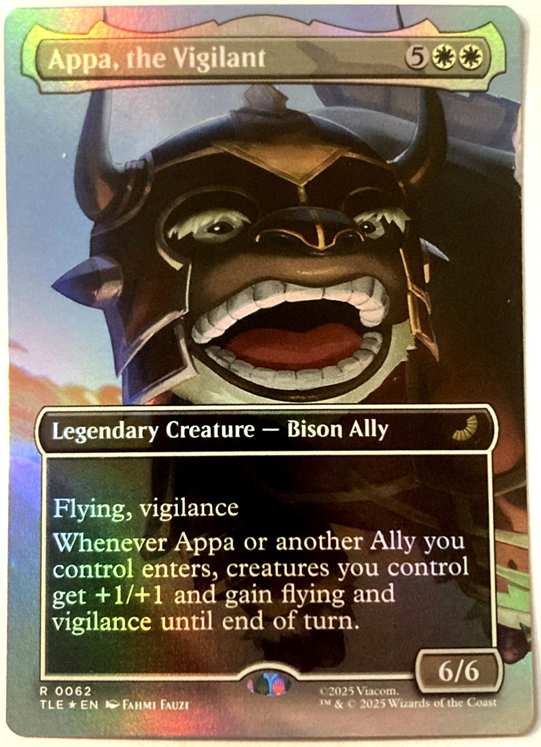 MTG Appa, the Vigilant (Borderless Foil) Avatar Eternal-Legal 62 NM