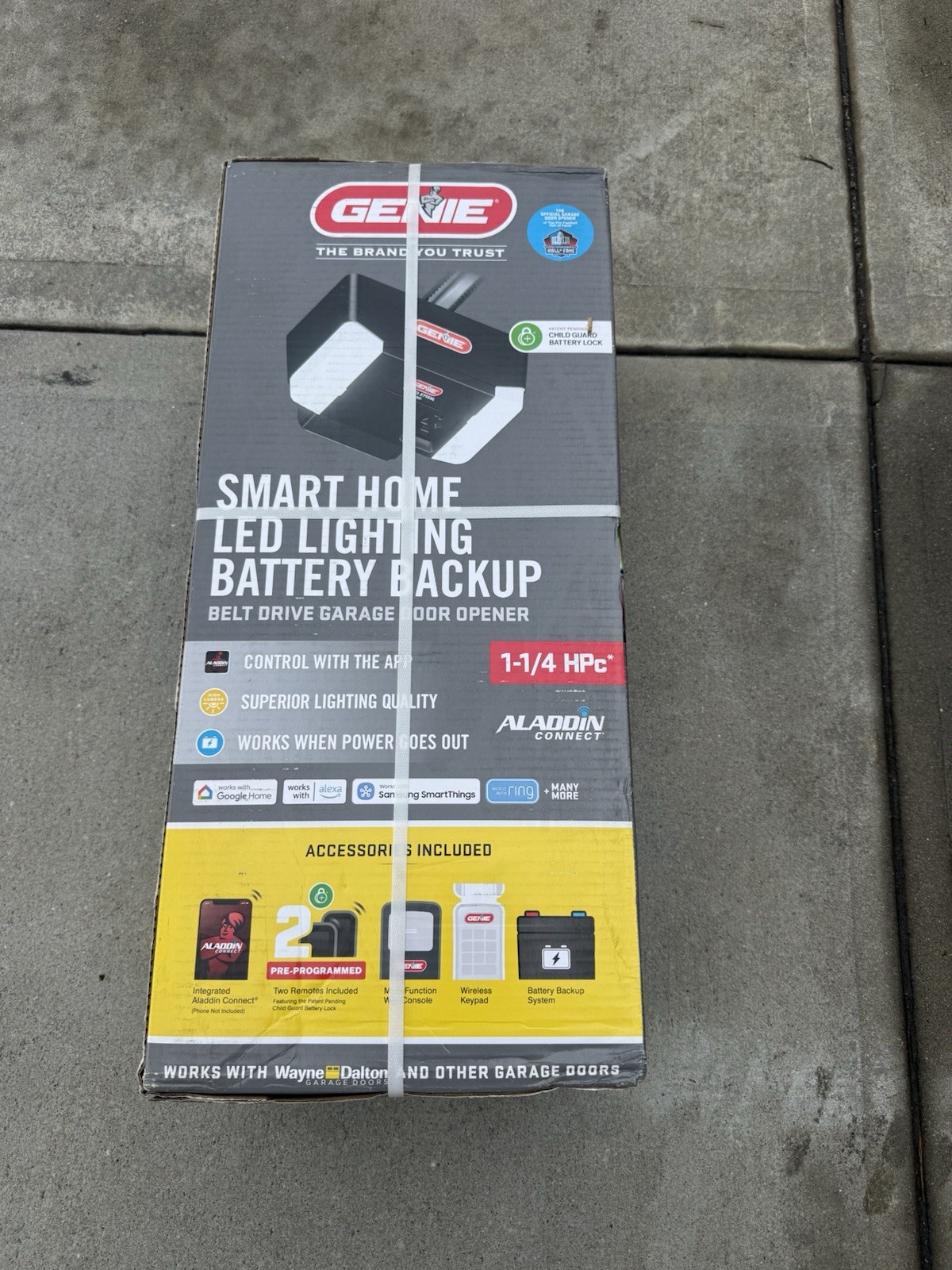 Genie E7155L-TKV 1-1/4 HPc Smart Belt Drive Garage Door Opener Complete Kit Genie E7155L-TKV 1-1/4 HPc Smart Belt Drive Garage Door Opener Complete Kit