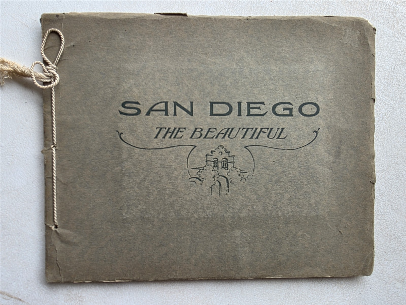 San Diego The Beautiful, Antique Book Portfolio of 18 Color Photos c 1920