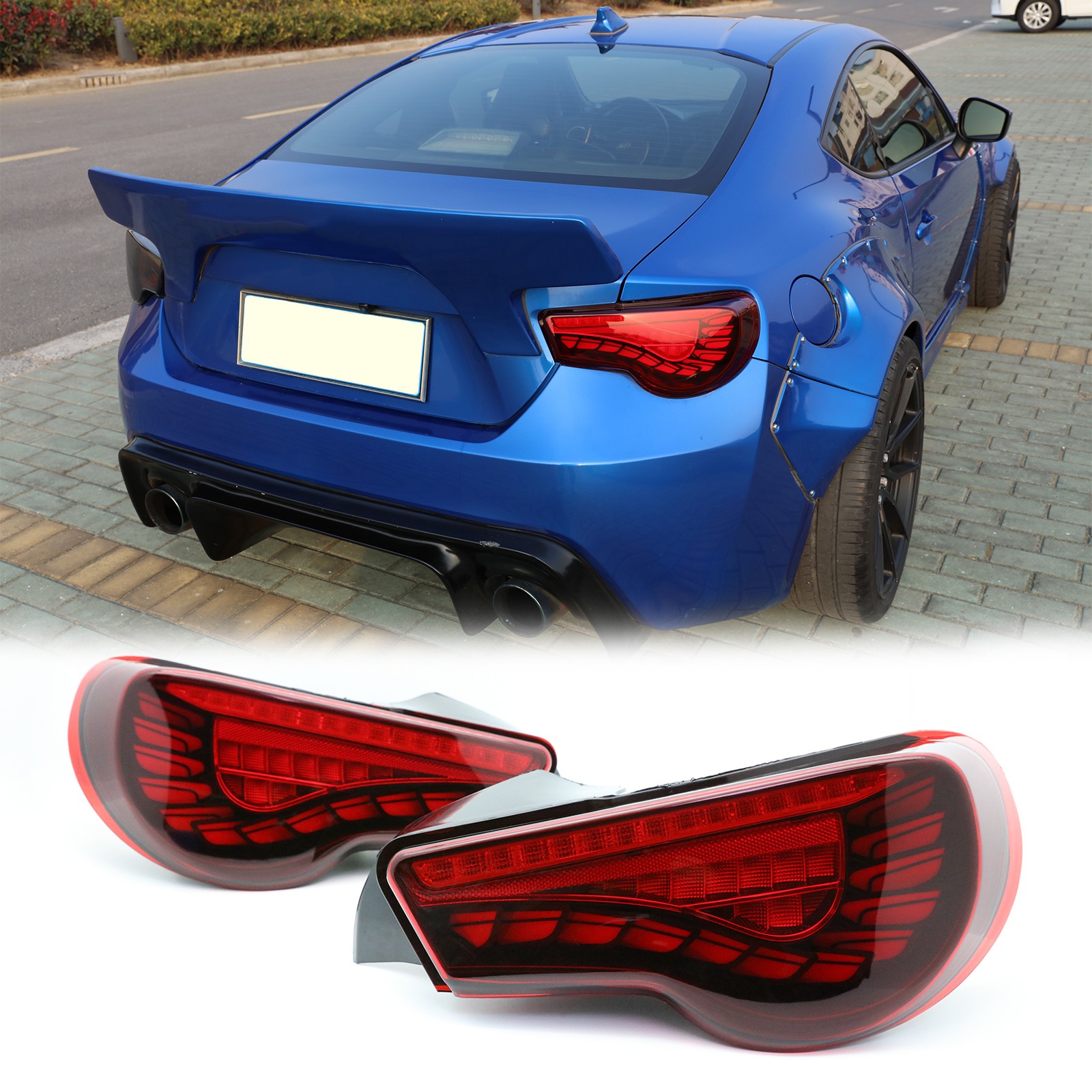 LED Tail Lights Valenti Sequential Signal Red USDM For Toyota 86 BRZ FRS 13-21