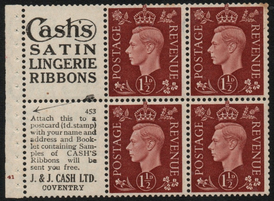 GB 1937 KGVI QB23(4) Cyl G41 Perf B3(I) Upright Watermark U/M MNH. (AM1613) GB 1937 KGVI QB23(4) Cyl G41 Perf B3(I) Upright Watermark U/M MNH. (AM1613)