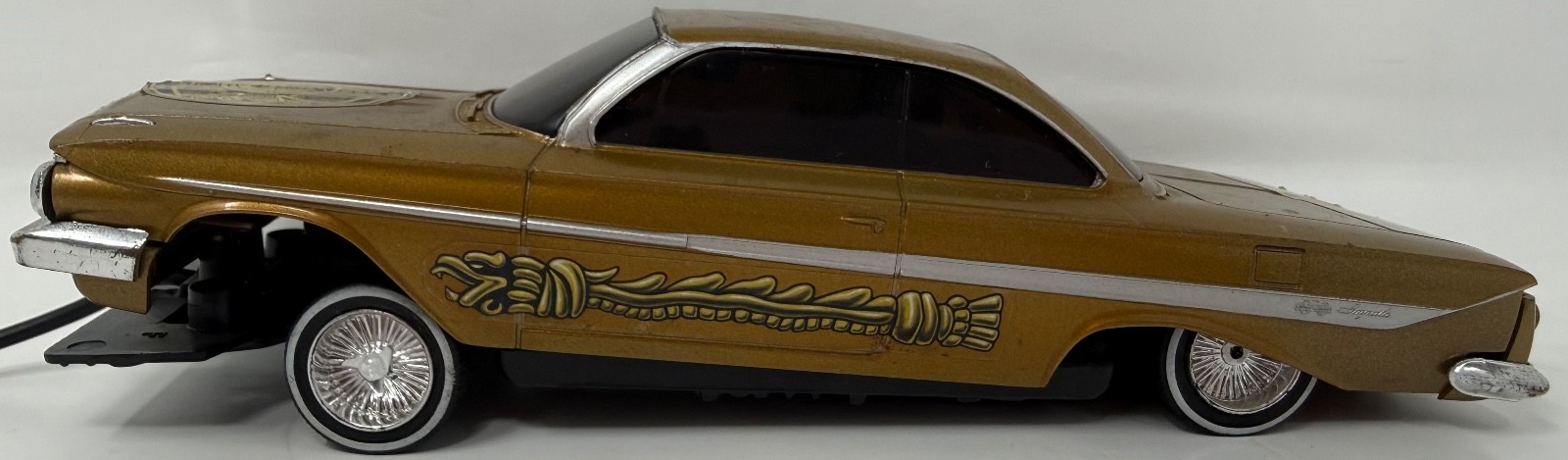 Vintage 1961 Chevrolet Impala Aztec Gold Lowrider Wired Remote Control Car